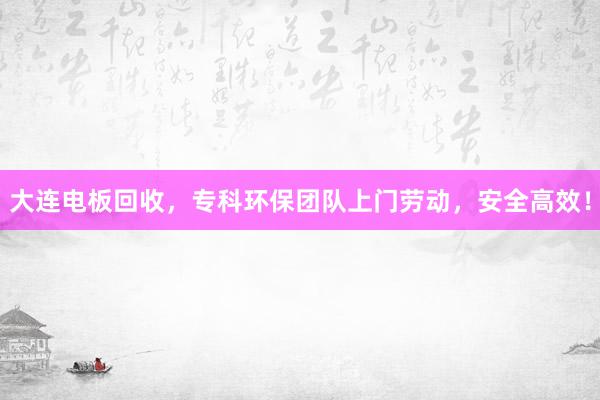 大连电板回收，专科环保团队上门劳动，安全高效！